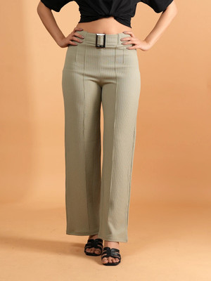 Belfry Straight Fit Women Grey Trousers