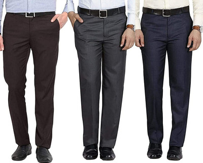 ZEE GOLD Relaxed Men Multicolor Trousers