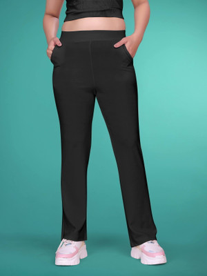 MANJU MITTAL DESIGNER Comfort Fit Women Black Trousers