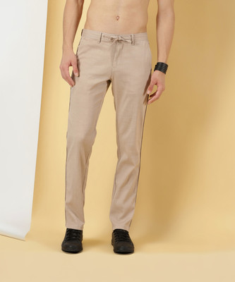 THOMAS SCOTT Regular Fit Men Khaki Trousers