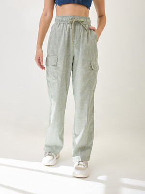 Globus Relaxed Women Light Green Trousers