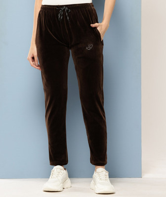 Aarika Regular Fit Girls Brown Trousers