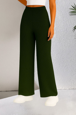 Fabflee Regular Fit Women Green Trousers