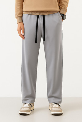NFTRENDLYY Straight Fit Men Grey Trousers