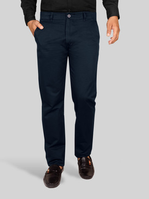 JUST BLACK Regular Fit Men Blue Trousers