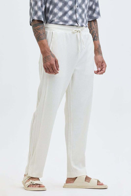 Snitch Slim Fit Men Beige Trousers