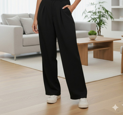 Belvik Relaxed Women Black Trousers