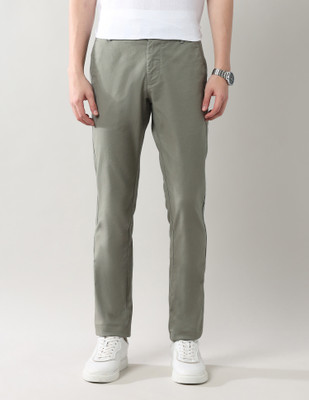 Arrow Sport Slim Fit Men Green Trousers