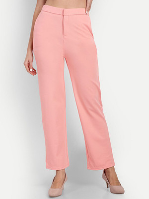 Broadstar Straight Fit Women Pink Trousers