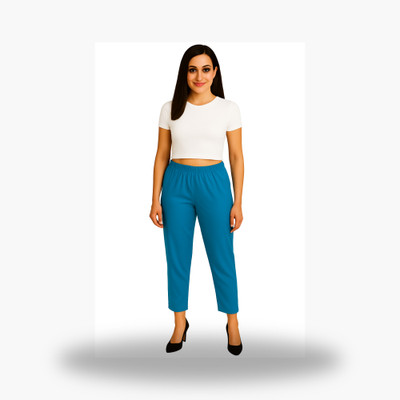 seemati Regular Fit Women Black Trousers