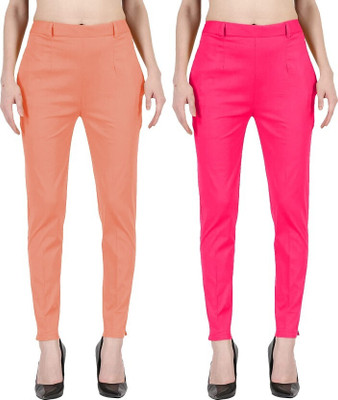 HouseOfCommon Slim Fit Women Multicolor Trousers