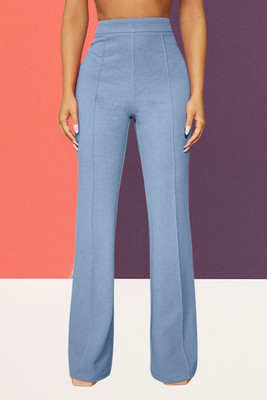 AKOTTY Regular Fit Women Light Blue Trousers