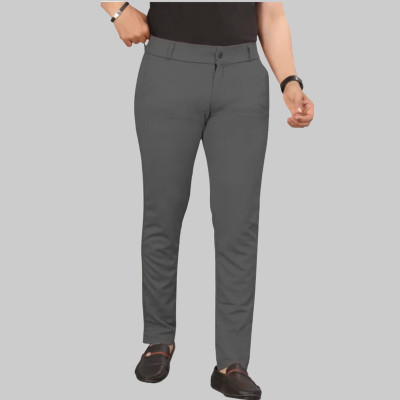 VIJETAGARMENTS Regular Fit Men Grey Trousers
