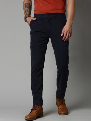 BREAKBOUNCE Slim Fit Men Dark Blue Trousers