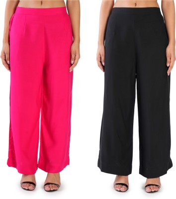 Sarose clothing Regular Fit Women Pink, Black Trousers