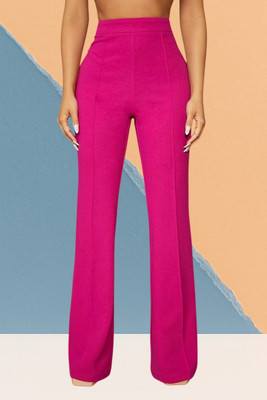 AKOTTY Comfort Fit, Regular Fit Women Pink Trousers