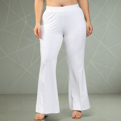 Anitafashion Comfort Fit, Regular Fit Women White Trousers