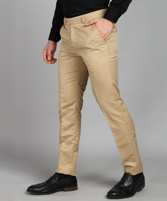 Maleno Slim Fit Men Khaki Trousers