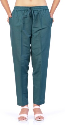 NOORI Regular Fit Women Green Trousers