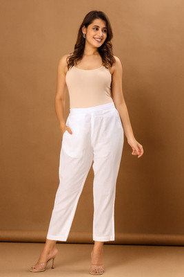 Kvish Regular Fit Women White Trousers