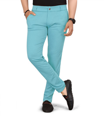 HRCreation Regular Fit Men Light Blue Trousers