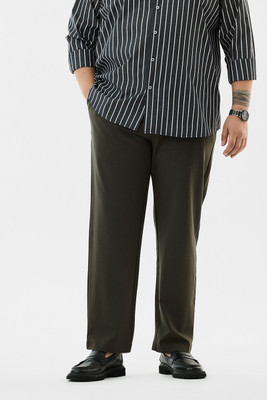 Snitch Regular Fit Men Dark Green Trousers