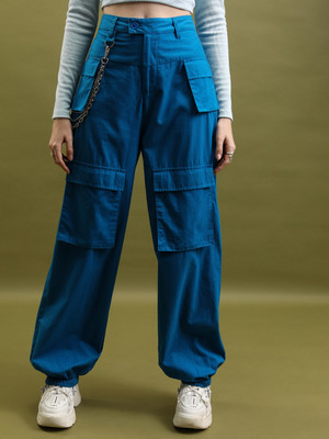 Tokyo Talkies Regular Fit Women Blue Trousers