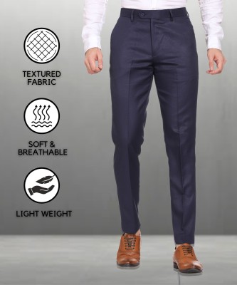 Maleno Slim Fit Men Dark Blue Trousers