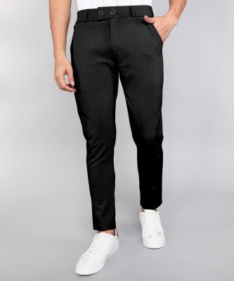 Shine N Show Slim Fit Men Black Trousers