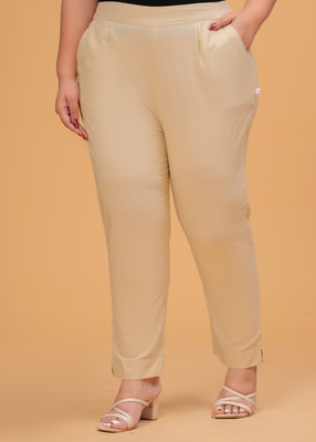 Dexus Regular Fit Women Beige Trousers
