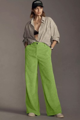 Rajovati Relaxed Women Light Green Trousers