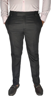 BAKIS BOREN Regular Fit Men Black Trousers