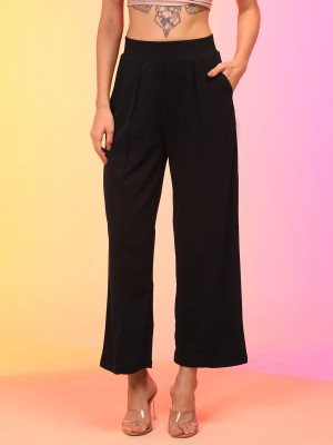 Globus Regular Fit Women Black Trousers