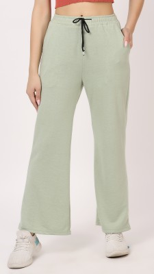 CLOTHINK India Regular Fit Women Light Green Trousers