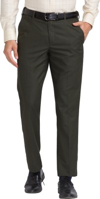 PARK AVENUE Regular Fit Men Green Trousers