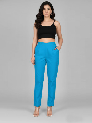 SAAV Regular Fit Women Blue Trousers