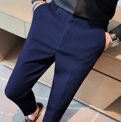 DSV Straight Fit Men Dark Blue Trousers