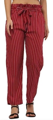 nakash Regular Fit Girls Maroon Trousers