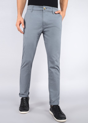 WROGN Slim Fit Men Grey Trousers