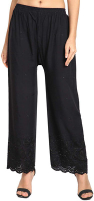 PINOVO Relaxed Women Black Trousers
