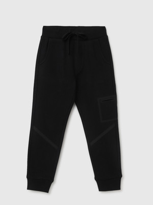 United Colors of Benetton Track Pant For Boys(Black, Pack of 1)