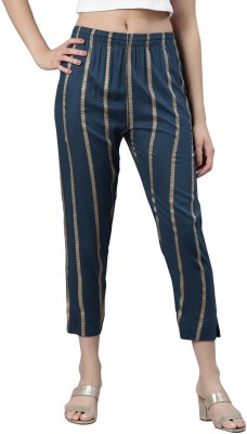 Kryptic Slim Fit Women Blue Trousers