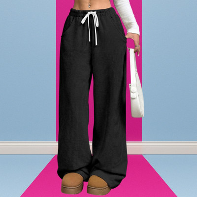 Jenil Fashion Relaxed Women Black Trousers