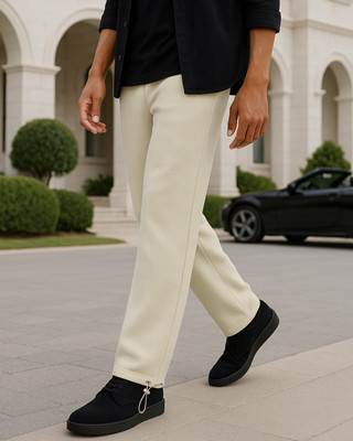 BEWAKOOF Relaxed Men Beige Trousers