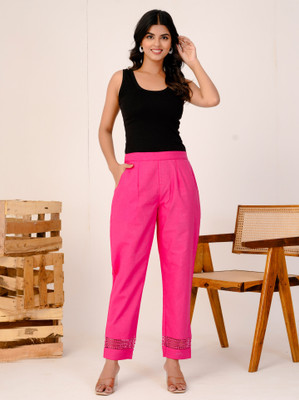 Suljhan Regular Fit, Straight Fit Women Pink Trousers