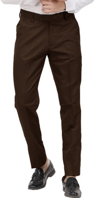 Kundan Regular Fit Men Brown Trousers