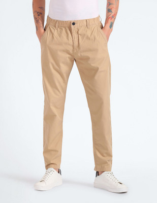 FLYING MACHINE Tapered Men Beige Trousers