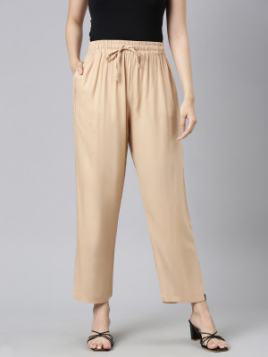 TWIN BIRDS Relaxed Women Beige Trousers