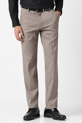 VAN HEUSEN Slim Fit Men Grey Trousers