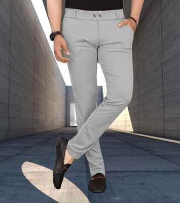 Nitya TrackP Slim Fit Men Grey Trousers